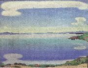 Ferdinand Hodler Lake Geneva seen from Chexbres oil